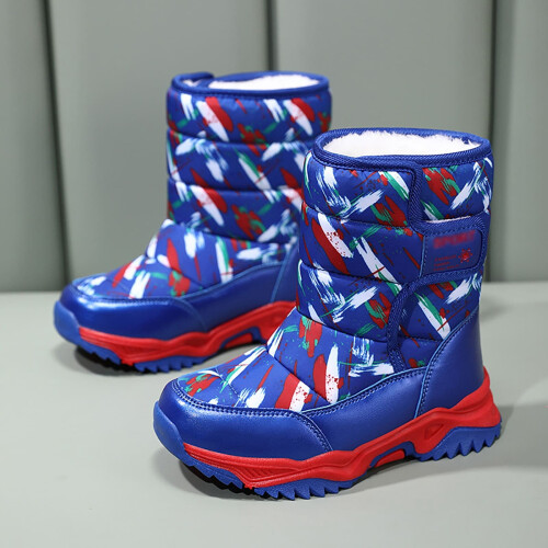 Boys Winter Boots Velvet Warm Thick Sole Snow Boots 1