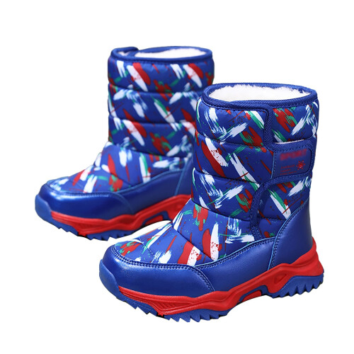 Boys Winter Boots Velvet Warm Thick Sole Snow Boots 2