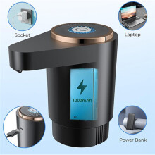 Pompe à Eau pour Bouteille, Distributeur D'Eau Électrique Portable pour Bouteilles de 5 Gallons, Chargement USB-C, pour la Cuisine, la Maison et le