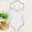 Women's One-Piece Swimsuit White Medium 5