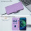 Purple PU Leather Wallet Case for Google Pixel 8 Pro with 4