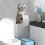 3D Cat Toilet Paper Holder Wall Mount for Bathroom Kitchen 8