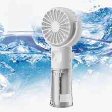 F4 Handheld Misting Fan Humidifying Misting Fan Hanging Neck Fan Folding Handheld Fan,White