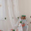 Santa Claus Embroidered Rectangular Curtain White 4