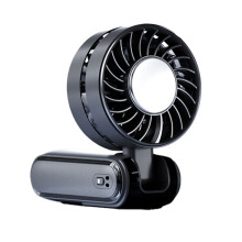 Ice Pack High-Speed Fan, Semiconductor Refrigeration Handheld Fan, Portable Charging Folding Small Fan Black
