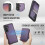 JEEHOOD Samsung Galaxy S23 FE 5G Case Purple RFID-blocking 3