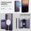 JEEHOOD Samsung Galaxy S23 FE 5G Case Purple RFID-blocking 4