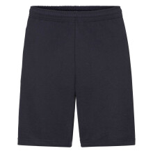 (2XL, Deep Navy) Fruit Of The Loom Mens Lightweight Casual Fleece Shorts (240 GSM)