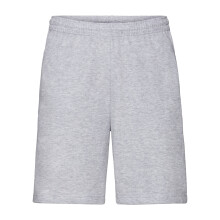 (M, Heather Grey) Fruit Of The Loom Mens Lightweight Casual Fleece Shorts (240 GSM)