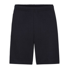 (S, Black) Fruit Of The Loom Mens Lightweight Casual Fleece Shorts (240 GSM)
