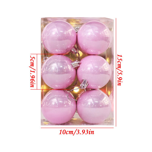 Christmas Tree Balls Pink 5cm 12 Pcs 2