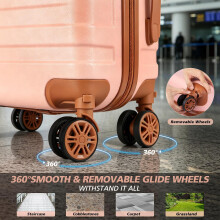 Pink 20 inch ABS Carry-On Luggage