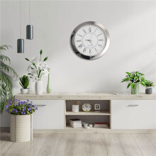 Horloge à Quartz Rétro de 55 mm avec Chiffres Romains et Arabes, Accessoires D'Horloge Simples, Horloge Artisanale Incrustée