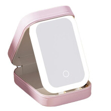 Miroir de Maquillage Réglable Tricolore à LED Miroir de Maquillage Réglable avec Lumières Miroir de Maquillage Éclairé Rechargeable,C
