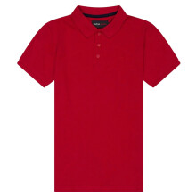 (12-13 Years, Dark Red) Farah Boys Bugsworth Embroidered Short-Sleeved Polo Shirt