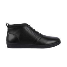 (10 UK, Black) Firetrap Mens Elgan Leather Flat Boots