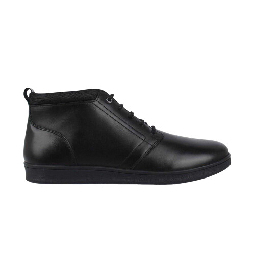 (10 UK, Black) Firetrap Mens Elgan Leather Flat Boots