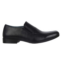 (13 UK, Black) Giorgio Mens Bourne Leather Loafers