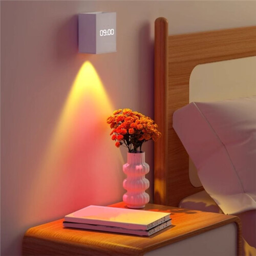 Nordic-Style LED Wall-Mounted Alarm Clock with Remote Control Home Decor Perfect for Creating Personalized Style