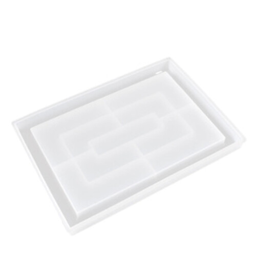 Epoxy Silicone Mold Rectangle Tray Large 2PC 1