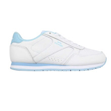 (8 UK, White/Powder Blue) Slazenger Womens/Ladies Coated Leather Trainers
