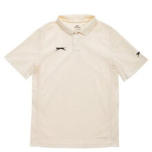 (5-6 Years, Cream) Slazenger Boys Logo Cricket Shirt