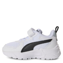 (6 UK Child, White/Black/Cool Grey) Puma Childrens/Kids Trinity Low Cut Trainers