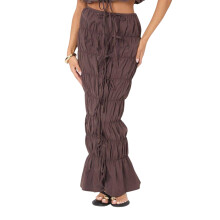 (10 UK, Chocolate) I Saw It First Womens/Ladies Poplin Maxi Skirt