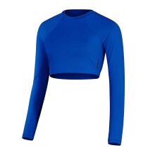 (14 UK, Blue) Speedo Womens/Ladies Jersey Raglan Athletic Crop Top