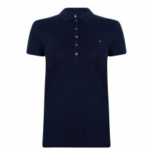 (14 UK, Midnight) Tommy Hilfiger Womens/Ladies Heritage Slim Short-Sleeved Polo Shirt