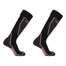 (6 UK-7 UK, Black) Salomon Womens/Ladies Cushioned Wool Ski Socks (Pack of 2)
