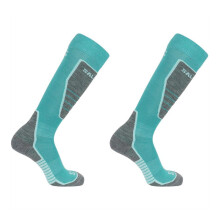 (6 UK-7 UK, Blue) Salomon Womens/Ladies Cushioned Wool Ski Socks (Pack of 2)