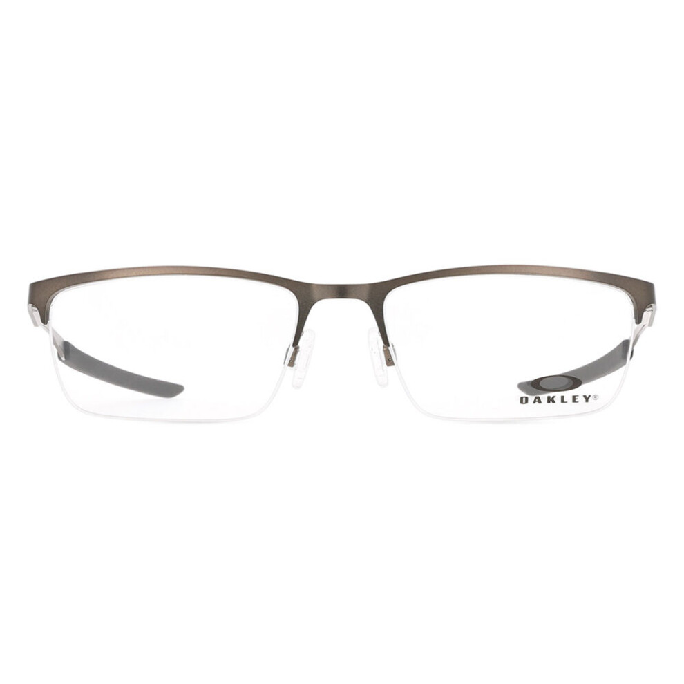 Oakley Unisex Pewter Rectangle Metal Eyeglasses Online - Semi Rim - Liteboard - Image 4