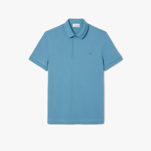 (XS, Sky Blue) Lacoste Mens Paris Piqué Stretch Regular Polo Shirt