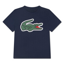 (10 Years, Marine Blue) Lacoste Childrens/Kids Big Logo Cotton Blend T-Shirt