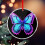 Butterfly Ornament Purple Blue Floral 2025 5
