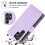 Purple RFID-blocking flip wallet case for Samsung Galaxy 6