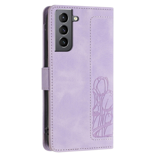 Leather Flip Wallet Case for Samsung Galaxy S21+ 5G Purple 2