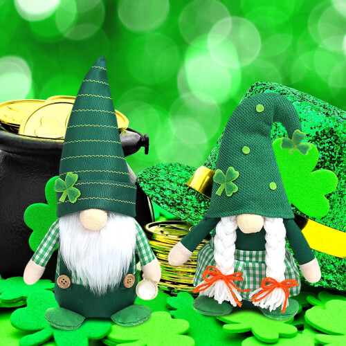 Spring and St Patrick's Day Doll Decorations Set of 2 2