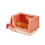 Cat Litter Tray High Sides Removable Base PP Semi-Orange 4