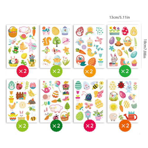 Easter Puffy Stickers Kids 16 Sheets 32 Pcs Rabbit Egg 2