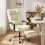 Homcom Silla de Escritorio Beige 66 x 72 x 121 cm 6