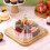 FOXNOVO Wooden Dessert Display Plate Set 3