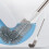 Toilet Brush Set with Long Handle Plastic Bristles 2