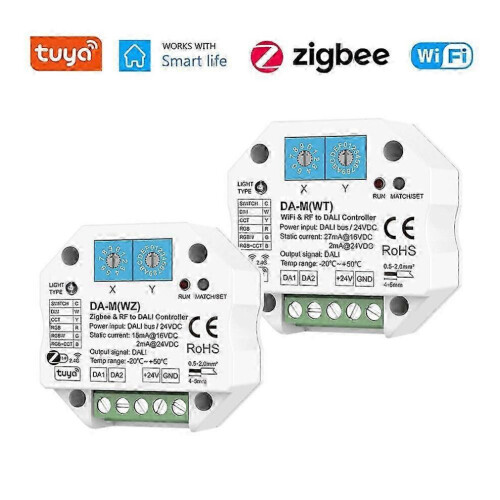 (As show, One size) Tuya WiFi Zigbee per convertitore dimmer controller DALI da-M 1