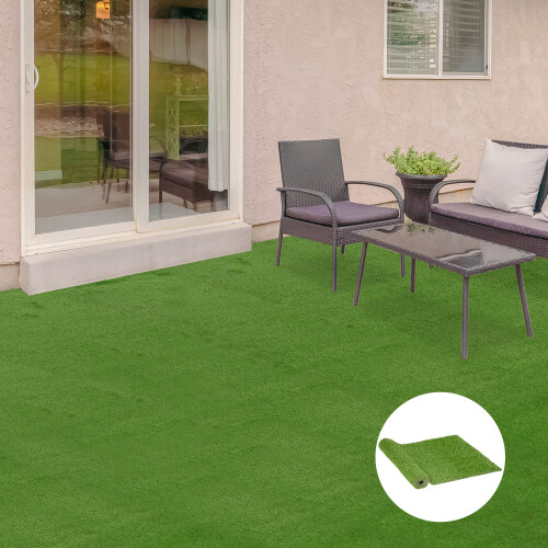 Outsunny Césped Artificial Verde 300 x 100 x 2.5cm 1