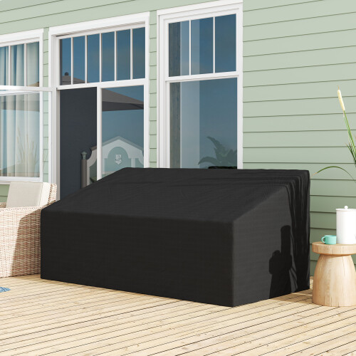 Outsunny Funda para Mueble Negro 218 x 111 x 101 cm 1