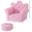Homcom Sofá Niños con Taburete Rosa 58 x 40.5 x 49 cm 3