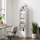 Homcom HOMCOM Tall Bookcase, 6-Tier Bookshelf with 3 Adjustable Shelves, White 1