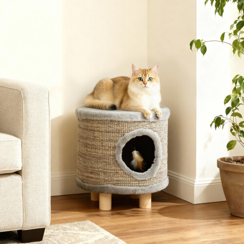 PawHut Casa para Gato Gris 36 x 36 x 38 cm 1